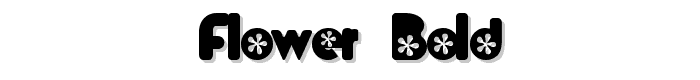 Flower  Bold font